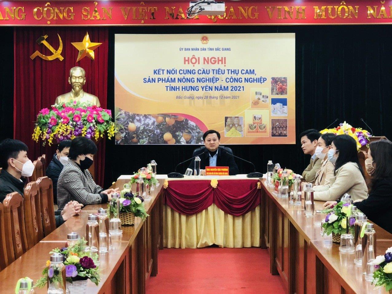 Bắc Giang tổ chức điểm cầu tham gia Hội nghị trực tuyến kết nối cung cầu tiêu thụ cam, sản phẩm nông nghiệp – công nghiệp tỉnh Hưng Yên năm 2021