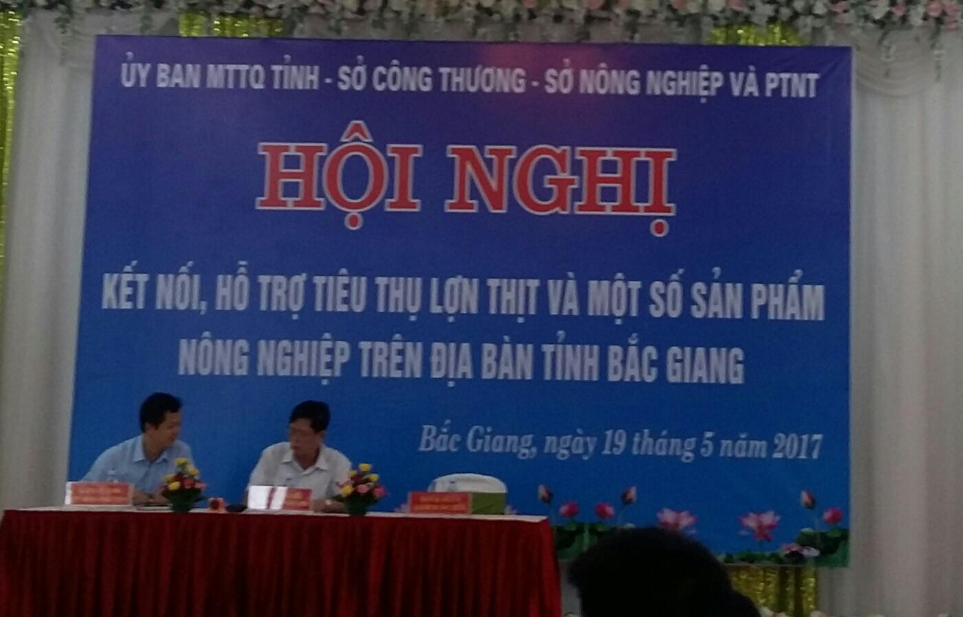 Hội nghị kết nối, hỗ trợ tiêu thụ lợn thịt và một số sản phẩm nông nghiệp trên địa bàn tỉnh Bắc Giang