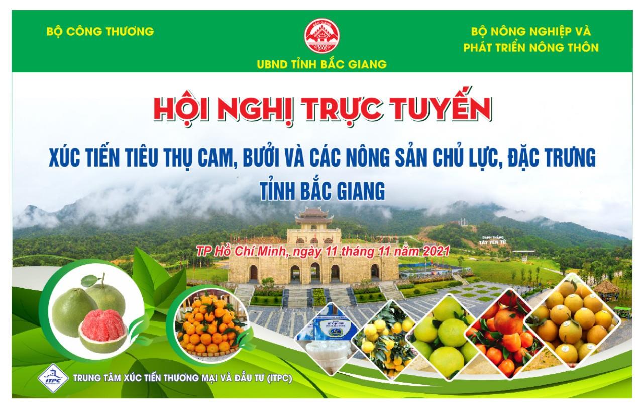 Giấy mời hội nghị trực tuyến xúc tiến tiêu thụ cam bưởi và các nông sản chủ lực, đặc trưng tỉnh Bắc Giang năm 2021