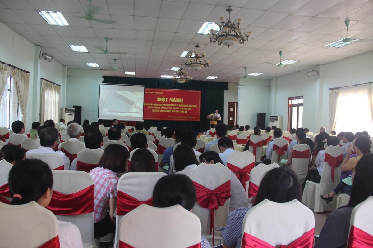Sở Công Thương Bắc Giang tổ chức Hội nghị phổ biến chính sách pháp luật về bảo vệ quyền người tiêu dùng